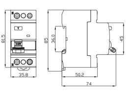 VDE KEMA Certified RCCB Circuit Breaker 6kV Rated Service Impulse Withstand Voltage 2