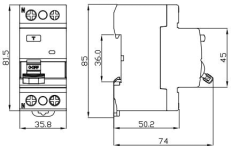 UKCA 30mA-300mA Residual Current Circuit Breaker RCCB Type EV 10kA 2