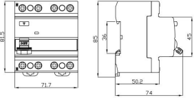 UKCA 30mA-300mA Residual Current Circuit Breaker RCCB Type EV 10kA 3