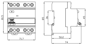 VKL11 Residual Current Device RCD WITH NF SEMKO VDE KEMA 4