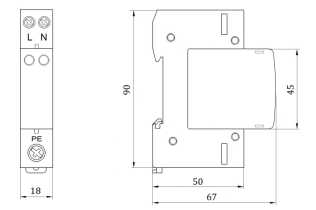 HKSPD1 Control And Protective Switching Device Surge Protection Device 1P 0